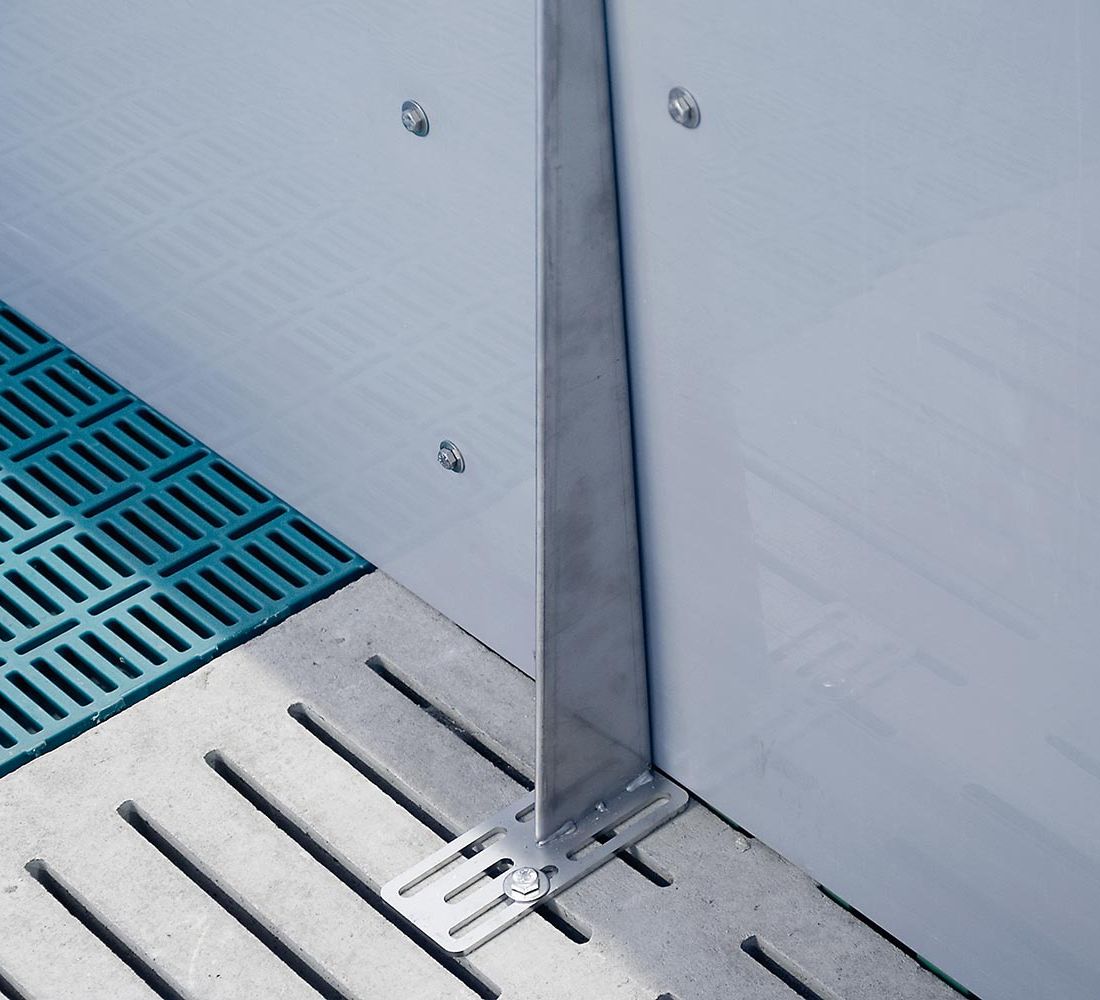 Verstärkte VA Fußplatten in 5 mm